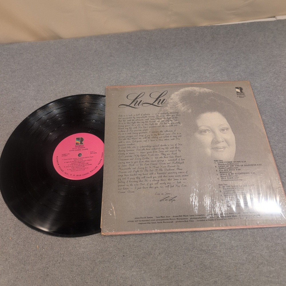 LuLu Roman Love Comin Down Vinyl LP Rainbow Sound R-5037-LPS Gospel Record - Picture 2 of 2